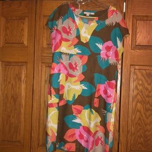 Boden 10L tropical linen dress with Pockets